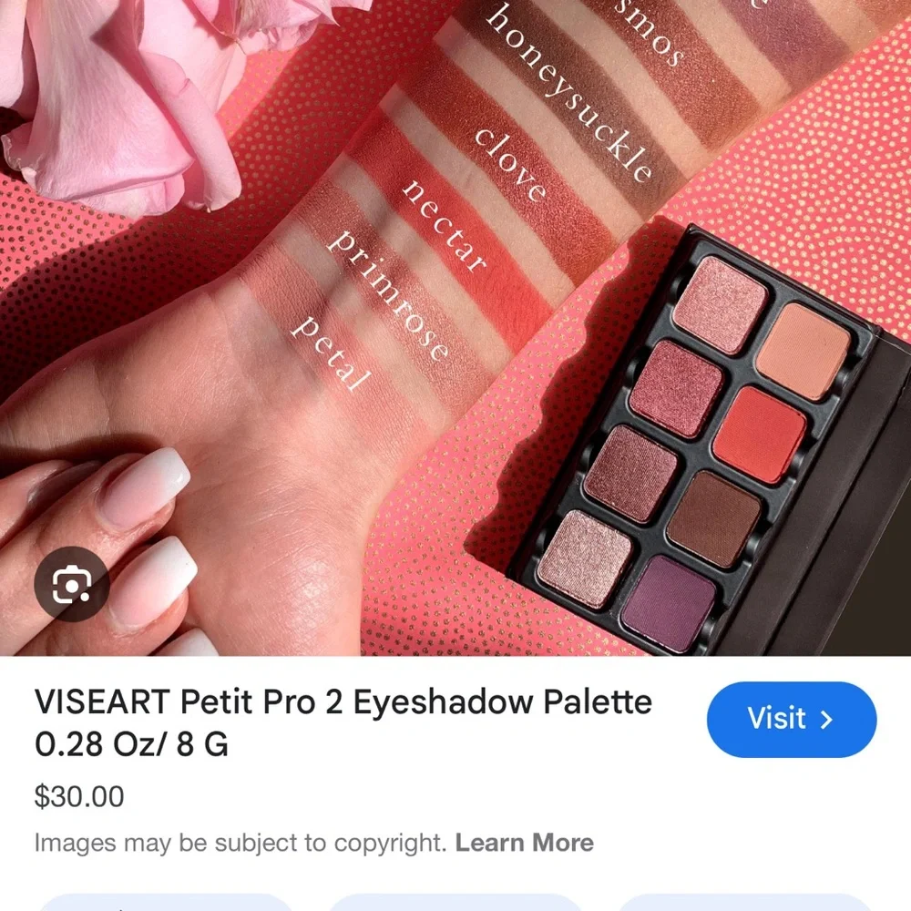 Viseart Petit Pro 2 Eyeshadow Palette - Nectar and Primrose